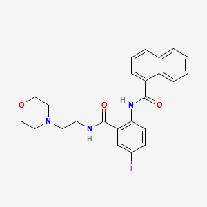 N-[4-iodo-2-({[2-(4-morpholinyl)ethyl]amino}carbonyl)phenyl]-1-naphthamide