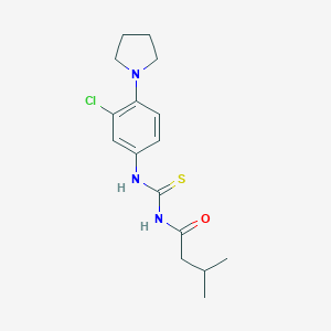 molecular formula C16H22ClN3OS B470344 N-[(3-chloro-4-pyrrolidin-1-ylphenyl)carbamothioyl]-3-methylbutanamide CAS No. 445417-12-9
