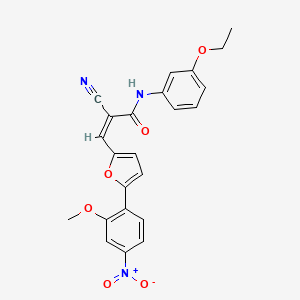 molecular formula C23H19N3O6 B4703445 2-cyano-N-(3-ethoxyphenyl)-3-[5-(2-methoxy-4-nitrophenyl)-2-furyl]acrylamide 