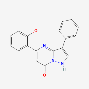 molecular formula C20H17N3O2 B4703462 5-(2-methoxyphenyl)-2-methyl-3-phenylpyrazolo[1,5-a]pyrimidin-7(4H)-one 