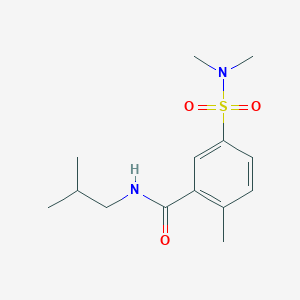 molecular formula C14H22N2O3S B4703466 5-[(dimethylamino)sulfonyl]-N-isobutyl-2-methylbenzamide 