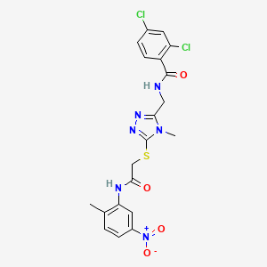 2,4-dichloro-N-{[4-methyl-5-({2-[(2-methyl-5-nitrophenyl)amino]-2-oxoethyl}thio)-4H-1,2,4-triazol-3-yl]methyl}benzamide