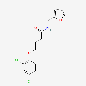 molecular formula C15H15Cl2NO3 B4703502 4-(2,4-dichlorophenoxy)-N-(2-furylmethyl)butanamide 