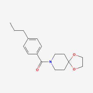 molecular formula C17H23NO3 B4703510 8-(4-propylbenzoyl)-1,4-dioxa-8-azaspiro[4.5]decane 
