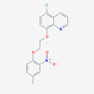 molecular formula C18H15ClN2O4 B4703527 5-chloro-8-[2-(4-methyl-2-nitrophenoxy)ethoxy]quinoline 