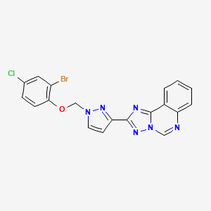 molecular formula C19H12BrClN6O B4703530 2-{1-[(2-bromo-4-chlorophenoxy)methyl]-1H-pyrazol-3-yl}[1,2,4]triazolo[1,5-c]quinazoline 