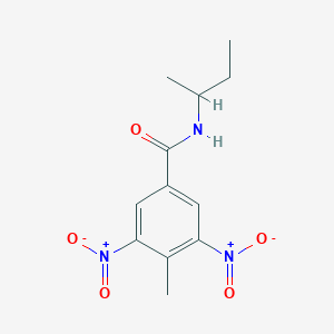 molecular formula C12H15N3O5 B4703537 N-(sec-butyl)-4-methyl-3,5-dinitrobenzamide 