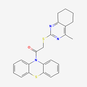 10-{[(4-methyl-5,6,7,8-tetrahydro-2-quinazolinyl)thio]acetyl}-10H-phenothiazine