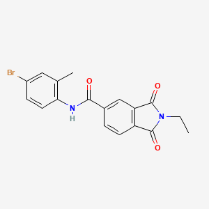 molecular formula C18H15BrN2O3 B4703548 N-(4-bromo-2-methylphenyl)-2-ethyl-1,3-dioxo-5-isoindolinecarboxamide 