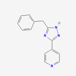 molecular formula C14H12N4 B4703555 4-(3-苄基-1H-1,2,4-三唑-5-基)吡啶 