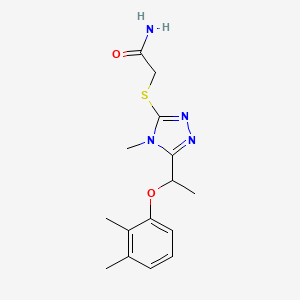 molecular formula C15H20N4O2S B4703562 2-({5-[1-(2,3-dimethylphenoxy)ethyl]-4-methyl-4H-1,2,4-triazol-3-yl}thio)acetamide 