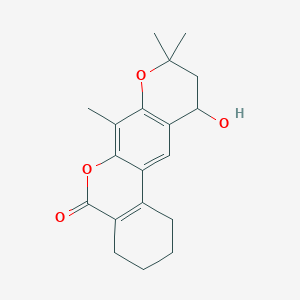 molecular formula C19H22O4 B4703572 11-hydroxy-7,9,9-trimethyl-1,2,3,4,10,11-hexahydro-5H,9H-benzo[c]pyrano[3,2-g]chromen-5-one 