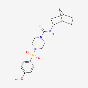 molecular formula C19H27N3O3S2 B4703576 N-bicyclo[2.2.1]hept-2-yl-4-[(4-methoxyphenyl)sulfonyl]-1-piperazinecarbothioamide 