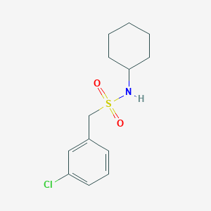 molecular formula C13H18ClNO2S B4703593 1-(3-chlorophenyl)-N-cyclohexylmethanesulfonamide 