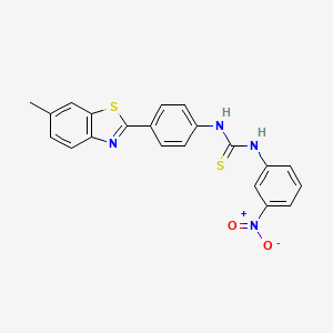 N-[4-(6-methyl-1,3-benzothiazol-2-yl)phenyl]-N'-(3-nitrophenyl)thiourea