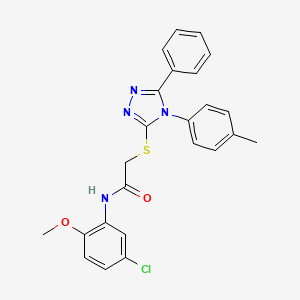 molecular formula C24H21ClN4O2S B4703613 N-(5-chloro-2-methoxyphenyl)-2-{[4-(4-methylphenyl)-5-phenyl-4H-1,2,4-triazol-3-yl]thio}acetamide 