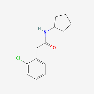 molecular formula C13H16ClNO B4703633 2-(2-chlorophenyl)-N-cyclopentylacetamide 
