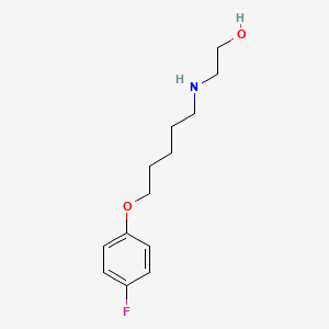 molecular formula C13H20FNO2 B4703660 2-{[5-(4-fluorophenoxy)pentyl]amino}ethanol 