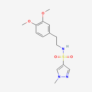 molecular formula C14H19N3O4S B4703671 N-[2-(3,4-dimethoxyphenyl)ethyl]-1-methyl-1H-pyrazole-4-sulfonamide 