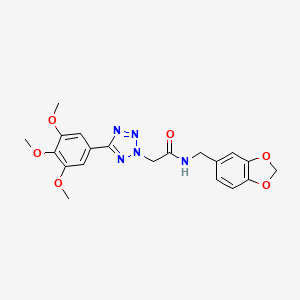 molecular formula C20H21N5O6 B4703673 N-(1,3-benzodioxol-5-ylmethyl)-2-[5-(3,4,5-trimethoxyphenyl)-2H-tetrazol-2-yl]acetamide 