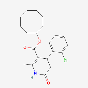 molecular formula C21H26ClNO3 B4703693 cyclooctyl 4-(2-chlorophenyl)-2-methyl-6-oxo-1,4,5,6-tetrahydro-3-pyridinecarboxylate 