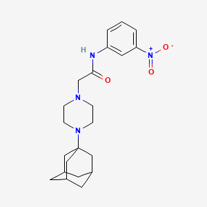 molecular formula C22H30N4O3 B4703716 2-[4-(1-adamantyl)-1-piperazinyl]-N-(3-nitrophenyl)acetamide 