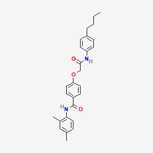 molecular formula C27H30N2O3 B4703734 4-{2-[(4-butylphenyl)amino]-2-oxoethoxy}-N-(2,4-dimethylphenyl)benzamide 