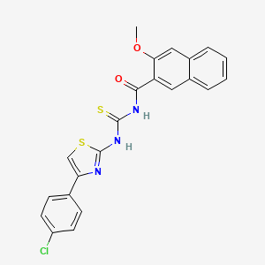 molecular formula C22H16ClN3O2S2 B4703738 N-({[4-(4-chlorophenyl)-1,3-thiazol-2-yl]amino}carbonothioyl)-3-methoxy-2-naphthamide 