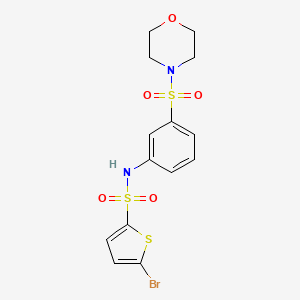 molecular formula C14H15BrN2O5S3 B4703741 5-bromo-N-[3-(4-morpholinylsulfonyl)phenyl]-2-thiophenesulfonamide 