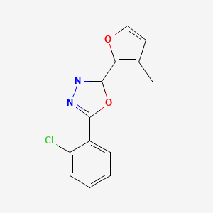 molecular formula C13H9ClN2O2 B4703743 2-(2-chlorophenyl)-5-(3-methyl-2-furyl)-1,3,4-oxadiazole 