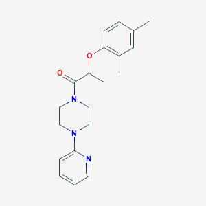 molecular formula C20H25N3O2 B4703766 1-[2-(2,4-dimethylphenoxy)propanoyl]-4-(2-pyridinyl)piperazine 
