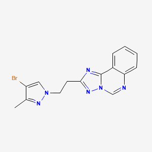 molecular formula C15H13BrN6 B4703784 2-[2-(4-bromo-3-methyl-1H-pyrazol-1-yl)ethyl][1,2,4]triazolo[1,5-c]quinazoline 