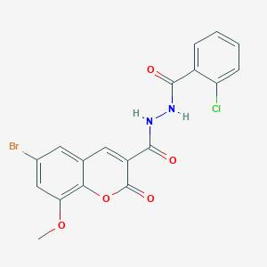 6-bromo-N'-(2-chlorobenzoyl)-8-methoxy-2-oxo-2H-chromene-3-carbohydrazide