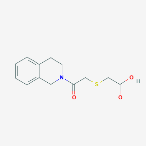 molecular formula C13H15NO3S B4703812 {[2-(3,4-dihydro-2(1H)-isoquinolinyl)-2-oxoethyl]thio}acetic acid 
