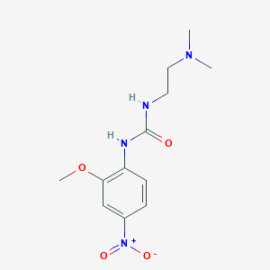 molecular formula C12H18N4O4 B4703828 N-[2-(dimethylamino)ethyl]-N'-(2-methoxy-4-nitrophenyl)urea 