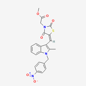 methyl (5-{[2-methyl-1-(4-nitrobenzyl)-1H-indol-3-yl]methylene}-2,4-dioxo-1,3-thiazolidin-3-yl)acetate