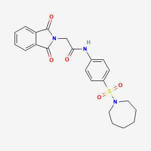 N-[4-(1-azepanylsulfonyl)phenyl]-2-(1,3-dioxo-1,3-dihydro-2H-isoindol-2-yl)acetamide