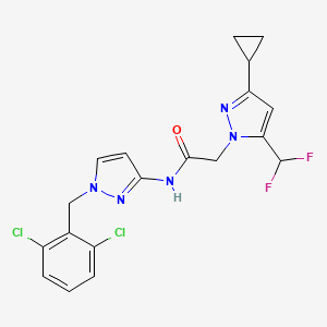 2-[3-cyclopropyl-5-(difluoromethyl)-1H-pyrazol-1-yl]-N-[1-(2,6-dichlorobenzyl)-1H-pyrazol-3-yl]acetamide