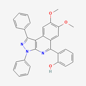 molecular formula C30H23N3O3 B4703904 2-(7,8-dimethoxy-1,3-diphenyl-3H-pyrazolo[3,4-c]isoquinolin-5-yl)phenol 