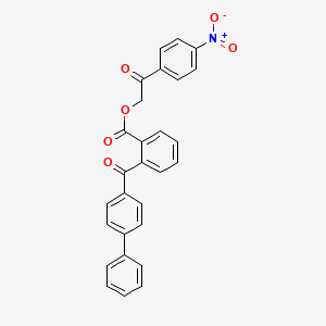 molecular formula C28H19NO6 B4703906 2-(4-nitrophenyl)-2-oxoethyl 2-(4-biphenylylcarbonyl)benzoate 