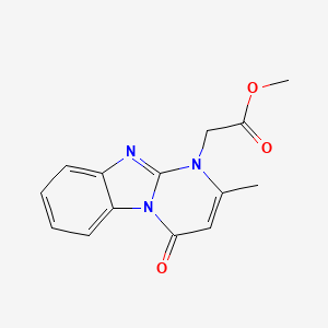 molecular formula C14H13N3O3 B4703910 methyl (2-methyl-4-oxopyrimido[1,2-a]benzimidazol-1(4H)-yl)acetate 