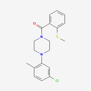 molecular formula C19H21ClN2OS B4703925 1-(5-chloro-2-methylphenyl)-4-[2-(methylthio)benzoyl]piperazine 