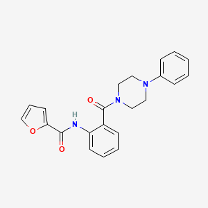 molecular formula C22H21N3O3 B4703933 N-{2-[(4-phenyl-1-piperazinyl)carbonyl]phenyl}-2-furamide 