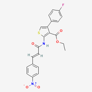 ethyl 4-(4-fluorophenyl)-2-{[3-(4-nitrophenyl)acryloyl]amino}-3-thiophenecarboxylate