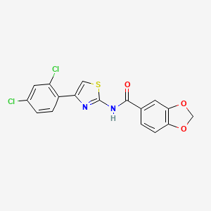 N-[4-(2,4-dichlorophenyl)-1,3-thiazol-2-yl]-1,3-benzodioxole-5-carboxamide