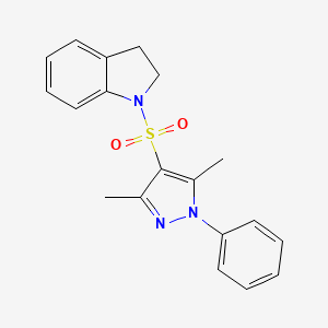 1-[(3,5-dimethyl-1-phenyl-1H-pyrazol-4-yl)sulfonyl]indoline