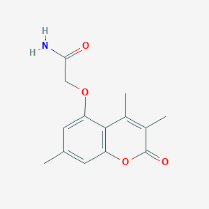 molecular formula C14H15NO4 B4704014 2-[(3,4,7-trimethyl-2-oxo-2H-chromen-5-yl)oxy]acetamide 