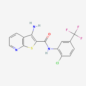 molecular formula C15H9ClF3N3OS B4704037 3-amino-N-[2-chloro-5-(trifluoromethyl)phenyl]thieno[2,3-b]pyridine-2-carboxamide 