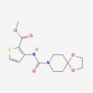 methyl 3-[(1,4-dioxa-8-azaspiro[4.5]dec-8-ylcarbonyl)amino]-2-thiophenecarboxylate