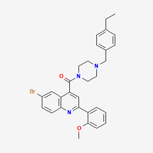 6-bromo-4-{[4-(4-ethylbenzyl)-1-piperazinyl]carbonyl}-2-(2-methoxyphenyl)quinoline